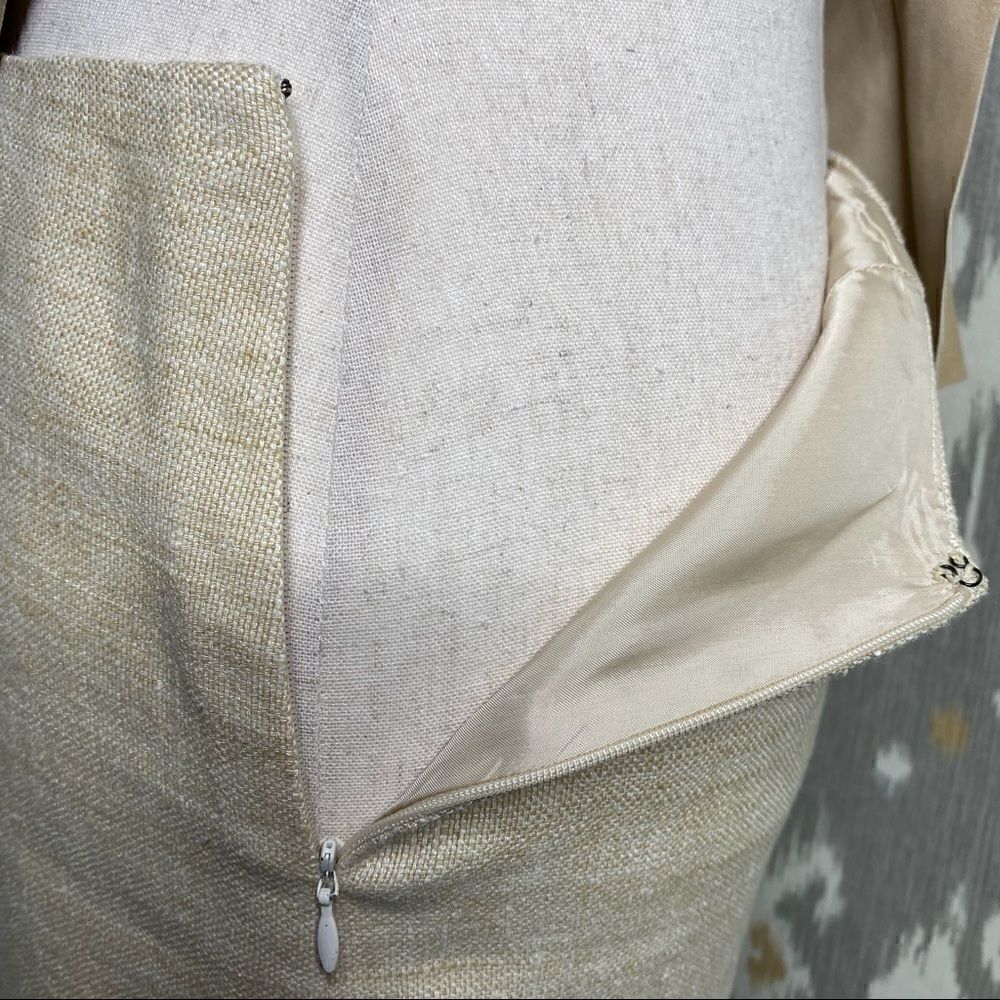 Ralph Lauren Flax Silk & Linen Pencil Skirt - Picture 10 of 14